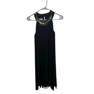 Muse by Boston Proper Dress Fringe Cocktail Flapper Lined 4